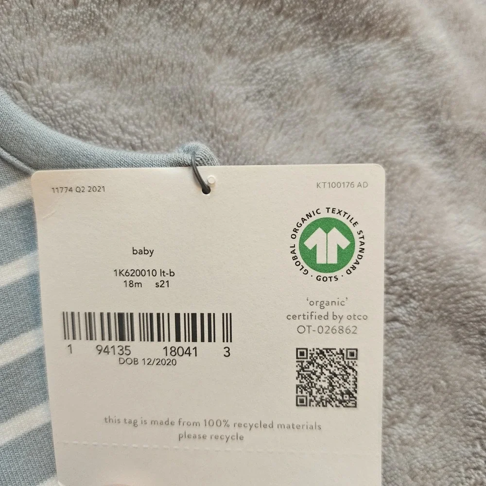 Organic Little Planet By Carter's Striped Sleeveless Baby Boy Romper Size‎ 18m